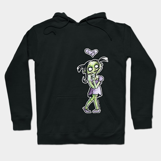 Zombie Girl Hoodie by zombicatures